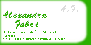 alexandra fabri business card